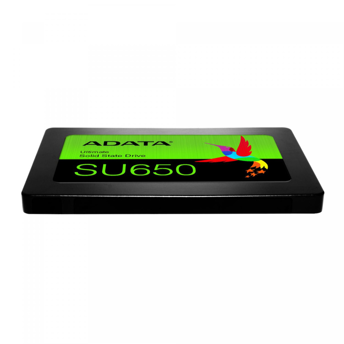 Твердотельный накопитель/ ADATA SSD Ultimate SU650, 480GB, 2.5" 7mm, SATA3, 3D TLC, R/W 520/450MB/s, IOPs 40 000/75 000, TBW 280, DWPD 0.5 3 года ASU650SS-480GT-R