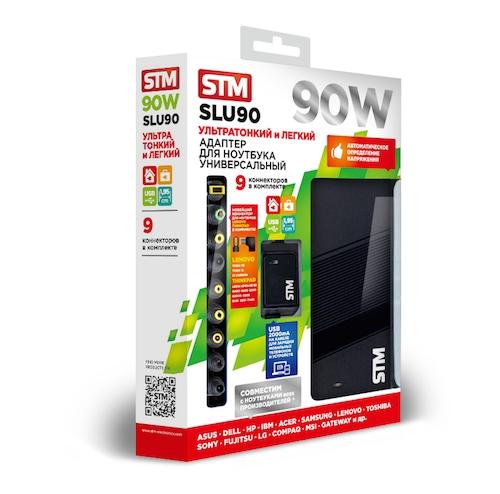 Универсальный адаптер для ноутбуков STM SLU90 на 90Ватт NB Adapter, 90W, Car adapter