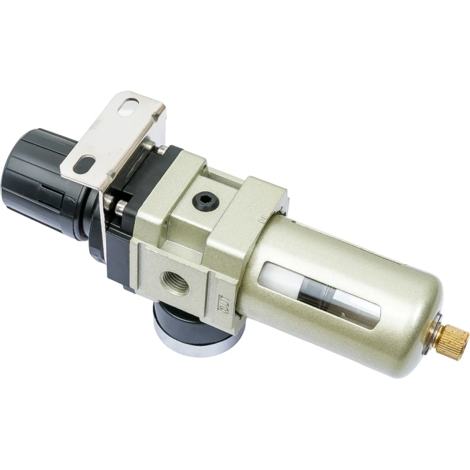 Фильтр-влагоотделитель для компрессора с регулятором давления 1/4"; манометр; 2000 л/мин; 10 бар Gigant GAW3000-02