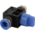 Фитинг цанговый с краном прямой с наружной резьбой R3/8" Harrison HRS-HVSF603