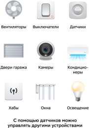 Комплект SBER SBDV-00068R,  датчик открытия; датчик движения; умная кнопка; хаб,  белый