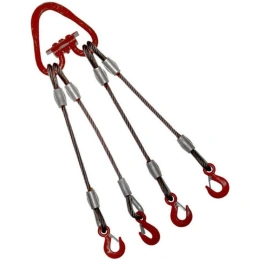 Канатный стальной четырехветвевой строп КанТраст  4СК 10,0/2000, опрессовка 4SKO102000