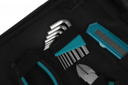 Набор инструментов Bort BTK-37 93722388 37 предметов: отвертка часовые, 2 шт, SL3, HP1 , плоскогубцы, нож, бокорезы, крепеж: гвозди, в комплекте рулетка, сумка