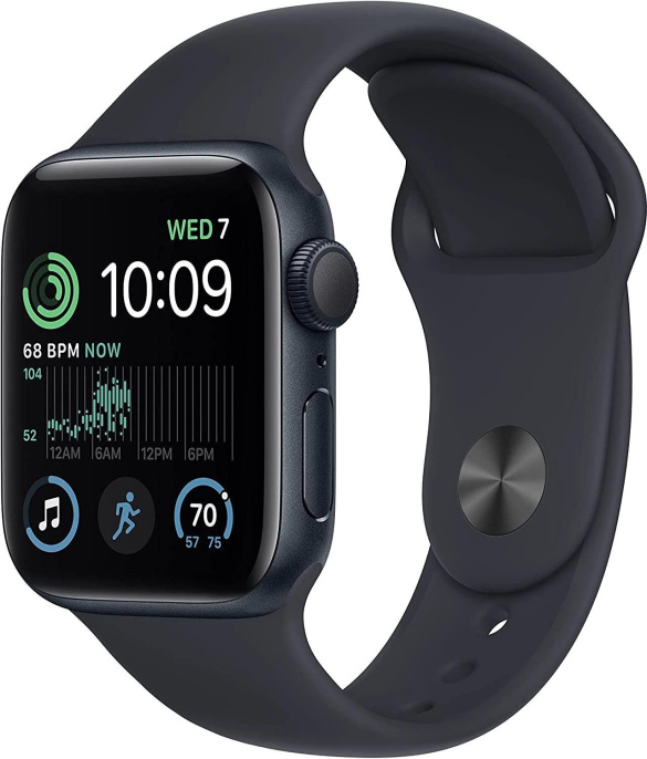 Смарт-часы Apple Watch SE 2024 A2722, 40мм, темная ночь/темная ночь [mxe73ll/a]