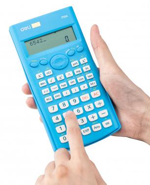 Калькулятор DELI E1710A/BLU, 10+2-разрядный, синий