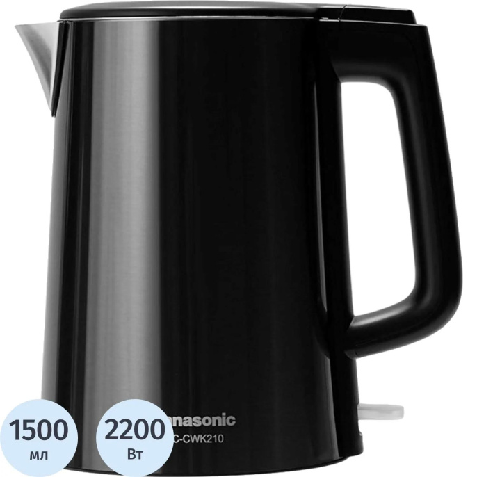 Чайник электрический Panasonic NC-CWK210 1.5л. 2200Вт черный корпус: пластик
