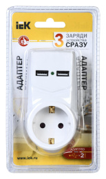 Адаптер-переходник IEK Т-01/01, белый [wtp10-16-01-zku-k01]