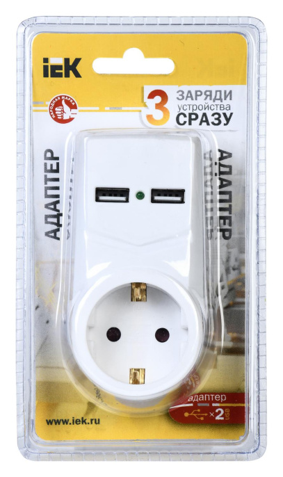 Адаптер-переходник IEK Т-01/01, белый [wtp10-16-01-zku-k01]