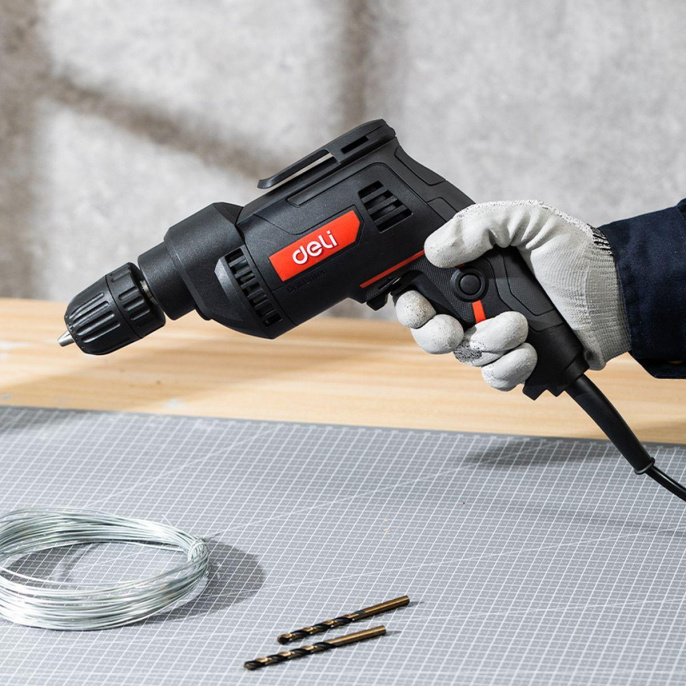 Дрель сетевая Deli Bad Pack DE-DZ10-1E