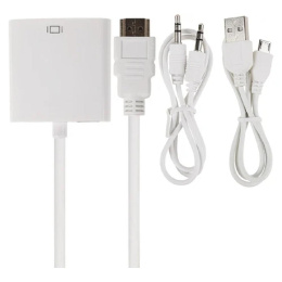 Rexant 17-6934 Переходник штекер HDMI - гнездо VGA, провод + шнур стерео 3,5мм с питанием