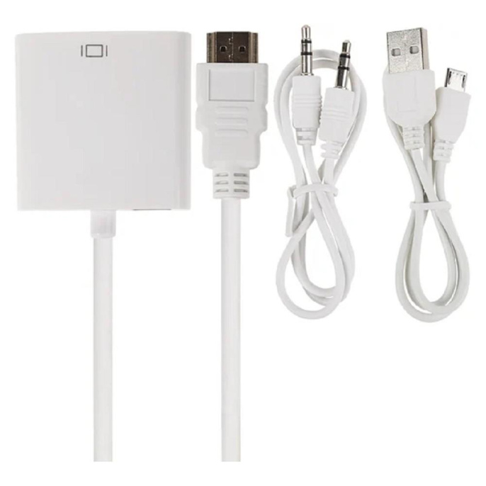 Rexant 17-6934 Переходник штекер HDMI - гнездо VGA, провод + шнур стерео 3,5мм с питанием