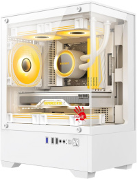 Корпус mATX BLOODY CC-125, Mini-Tower, без БП, белый [cc-125-wh]