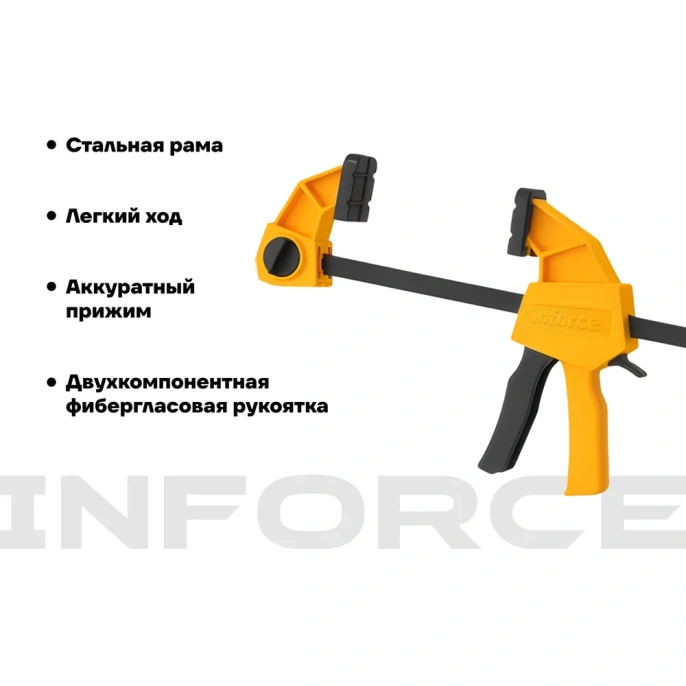 Быстрозажимная струбцина 60х600мм Inforce 06-03-36