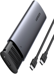 Бокс внешний для жесткого диска UGREEN CM400 10902 USB-C Female to M.2 M-Key 10G Enclosure с кабелем USB C3.1 GEN2 to USB C 3.1 GEN2.