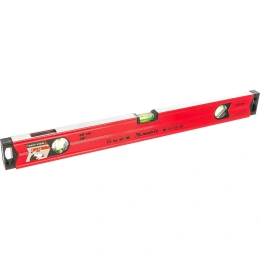 Алюминиевый уровень MATRIX 600 мм, фрезерованный, 3 глазка 1 зеркальный , усиленный 34706