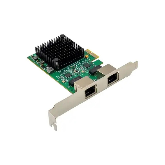 ORIENT XWT-RTL8125L2PE, Сетевая карта PCI-Ex1 v3.0 2xRJ45 2.5GbE NIC, RTL8125B+ASM1806 chipset, 2.5/1 Гбит/с, 2 планки крепления 33249