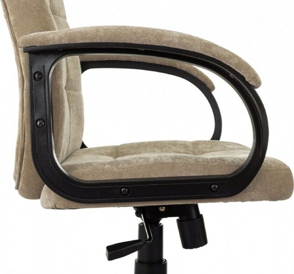 Кресло руководителя Бюрократ CH 002 Fabric песочный Light-21 крестов. пластик