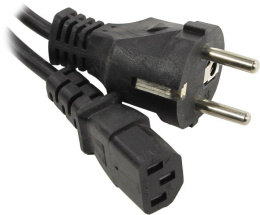 Telecom TP021-IEC320-C13-BK-1.8м Кабель компьютер - розетка 220V 1.8м Европейский стандарт