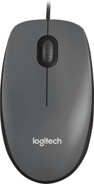 Мышь проводная Logitech M90, оптическая, USB, 1000dpi, черный [910-001795]