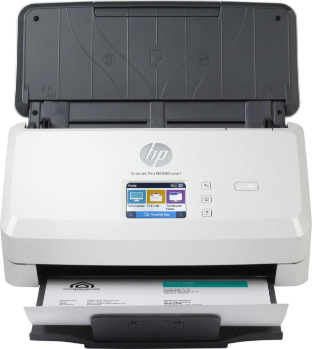 Сканер HP ScanJet Pro N4000 snw1 белый/черный [6fw08a]