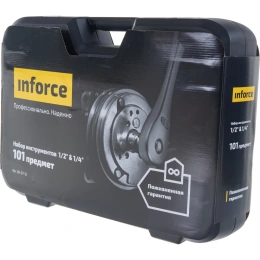 Набор инструментов Inforce 101 предмет 1/2 дюйма и 1/4 дюйма, Сталь Cr-V, Профессиональный, 06-07-15