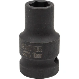 Головка ударная 6-гранная 10 мм, 1/2"DR Partner PA-44510(13035)