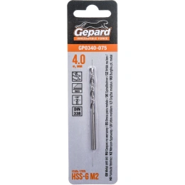 Сверло по металлу спиральное 4.0х43х75 мм, HSS-G GP0340-075