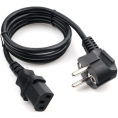 Кабель питания Cablexpert PC-186-VDE-1M 1м, Schuko- C13, VDE, 10А, черный, с заземлением, пакет (272085)