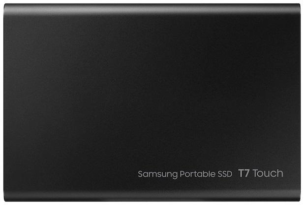 2ТБ Внешний диск SSD Samsung T7 Touch MU-PC2T0K/WW, USB-C, запись - 1000МБ/с, чтение - 1050МБ/с, черный