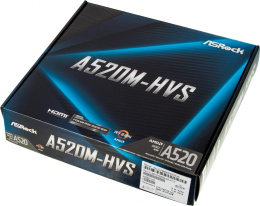 Материнская плата ASRock A520M-HVS, Socket AM4, AMD A520, mATX, Ret
