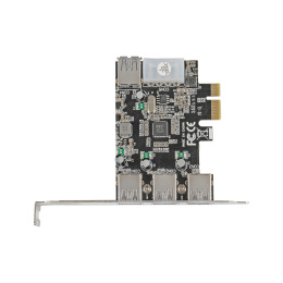 Контроллер ExeGate EXE-367 (PCI-E x1 v2.0, 3*USB3.0 ext. + 1*USB3.0 int., разъем доп.питания, VIA Labs Chipset VL805) EX283720RUS