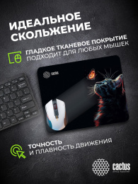 Коврик для мыши Cactus Night Cat 220x180x2мм (CS-MPC-P12XS)