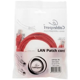 Патч-корд PREMIER PP12-1.5M/R литой molded , UTP, кат.5E, 1.5м, 4 пары, 26AWG, алюминий омедненный, многожильный, красный