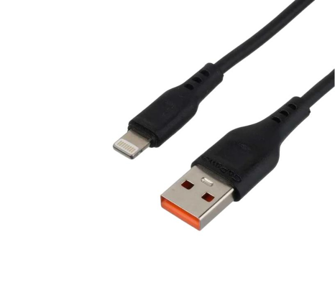 Кабель GoPower GP01L-2M USB m -Lightning m 2.0м 2.1A черный 1/200/800 00-00022777
