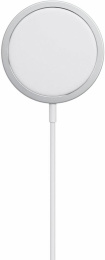 Беспроводное зарядное устройство Apple MagSafe Charger A2140 Белый (MHXH3ZM/A) (для мобильного телефона, сила выходного тока: 2 A, длина кабеля: 1м, мощность: 15W)