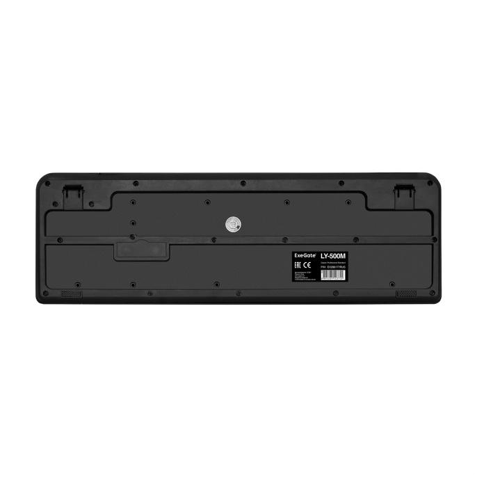 Клавиатура ExeGate Multimedia Professional Standard LY-500M (USB, полноразмерная, влагозащищенная, 115кл., Enter большой, мультимедиа, длина кабеля 1,5м, черная, Color Box) EX286177RUS