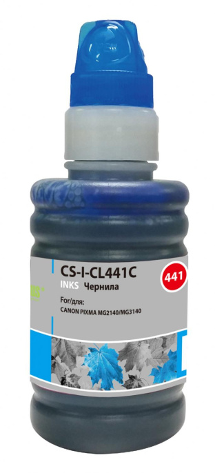 Чернила CACTUS CS-I-CL441C, для Canon, 100мл, голубой