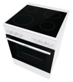 Электрическая плита Gorenje GEC6A11WG, стеклокерамика, без крышки, белый
