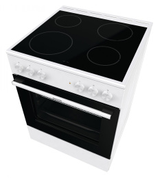Электрическая плита Gorenje GEC6A11WG, стеклокерамика, без крышки, белый