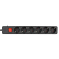 Filum Сетевой фильтр FL-SP6-3.0M-16, 4000 Вт., 6 розеток, защитные шторки, шнур 3.0 м., черный {00-01099765}