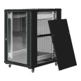 Шкаф телекоммуникационный 19" напольный 18U ExeGate EC-FS-18U.600.800.G.BLACK 19”, 18U, 600x800x987mm ШхГхВ , передняя дверь закаленное стекло, задняя перфорированная дверь, EX300402RUS