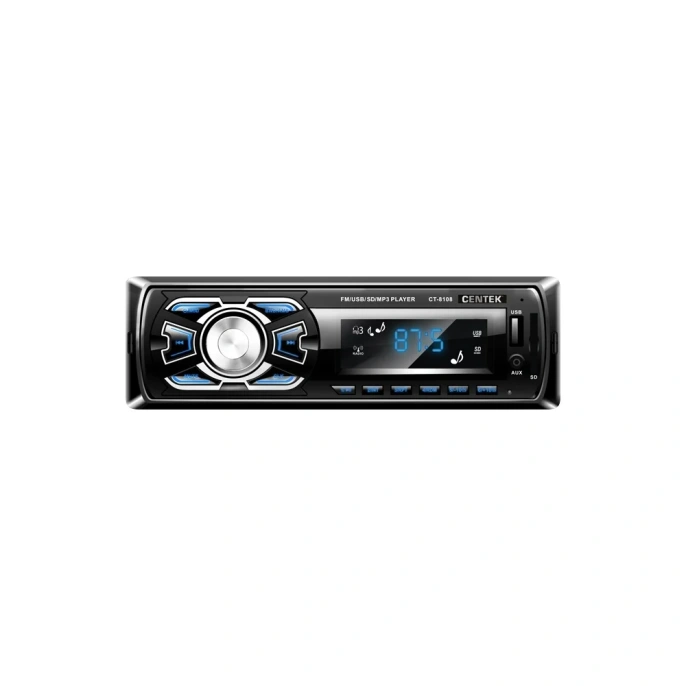 Автомагнитола Centek 4х50 Вт, SD, MMC, USB, MP3, цветной LED, 18 станций CT-8108