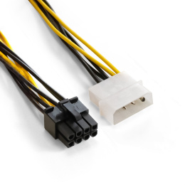 Переходник питания PCI-Express 8pin ExeGate EX-CC-PSU-62 (от 2х разъемов Molex (IDE) блока питания, 0,15м) EX294788RUS