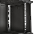 Шкаф телекоммуникационный 19" настенный 9U ExeGate EC-WM-9U.450.M.BLACK (19”, 9U, 600x450x500mm (ШхГхВ), передняя дверь металл, съемные боковые панели, пыле- и влагозащита IP23, черный RAL 9004) EX298619RUS