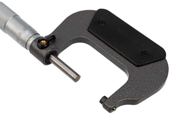 Микрометр Rexant 12-9111 гладкий МК разм.шага 0.01мм серебристый черный