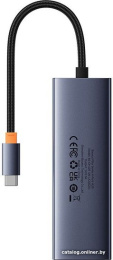 Хаб Baseus BS-OH109 UltraJoy Series 4 порта (Type-C to USB3.0*3+RJ45*1) Space Grey (B0005280A813-00)