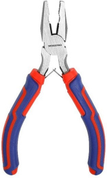 Плоскогубцы WorkPro WP231097 материал CR-V, ковка в виде капли, с полированным покрытием, удобные трехкомпонентные рукоятки