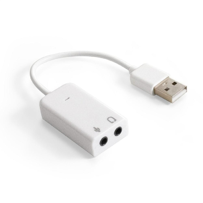 Кабель-адаптер для наушников с микрофоном внешняя звуковая карта USB ExeGate EX-AU-01S USB, 2 x jack 3.5 mm, 0,1м EX294786RUS