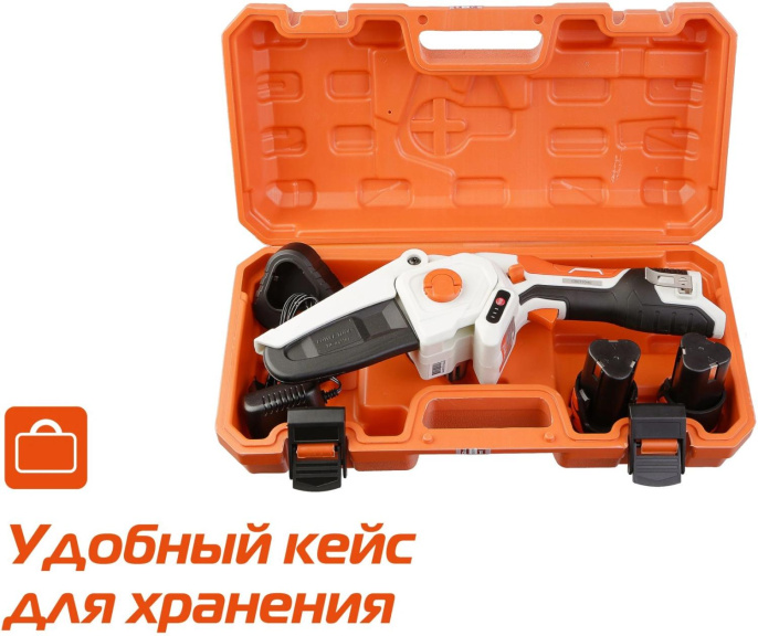 Цепная пила Sturm! CSC1204C аккум. дл.шины:4" 10cm 2аккум. 2Ач ЗУ