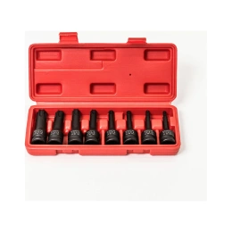 Набор головок ударных (8 предметов, 1/2"DR, torx t30-t80) Rossvik ST242